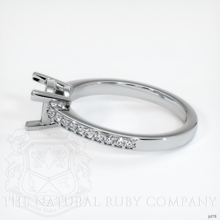 14K White Gold Pave Ring Setting