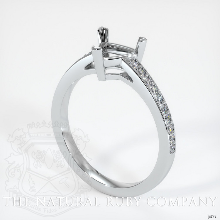 18K White Gold Pave Ring Setting