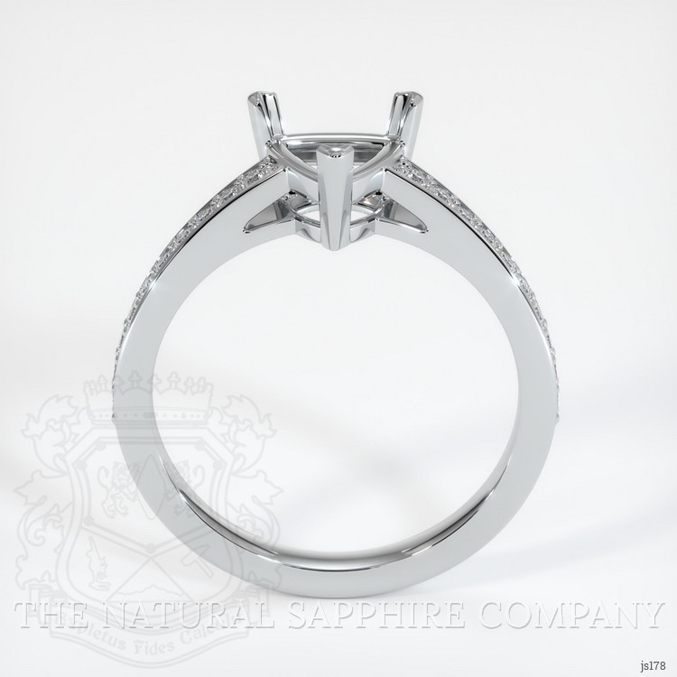 18K White Gold Pave Ring Setting