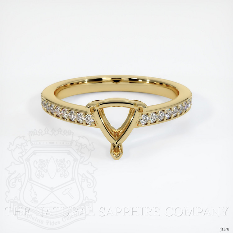 14K Yellow Gold Pave Ring Setting