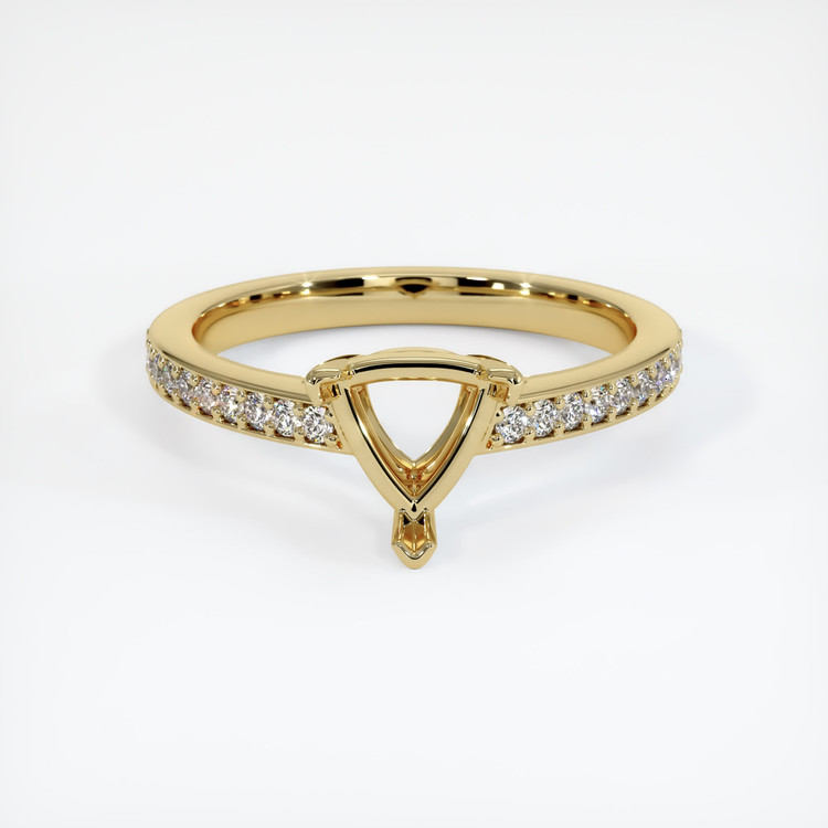14K Yellow Gold Pave Ring Setting