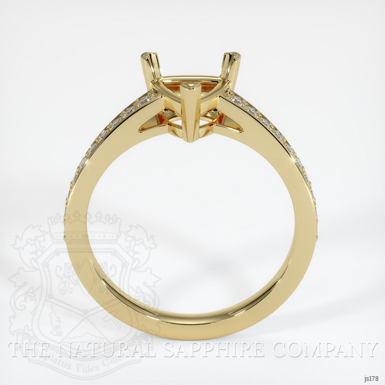 14K Yellow Gold Pave Ring Setting
