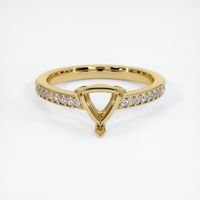 18K Yellow Gold Pave Ring Setting Image