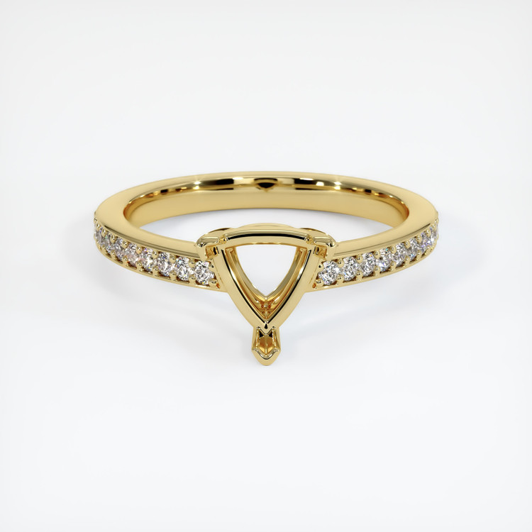 18K Yellow Gold Pave Ring Setting