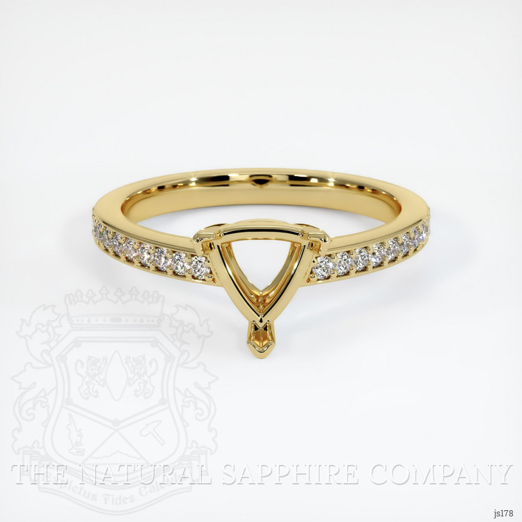 18K Yellow Gold Pave Ring Setting
