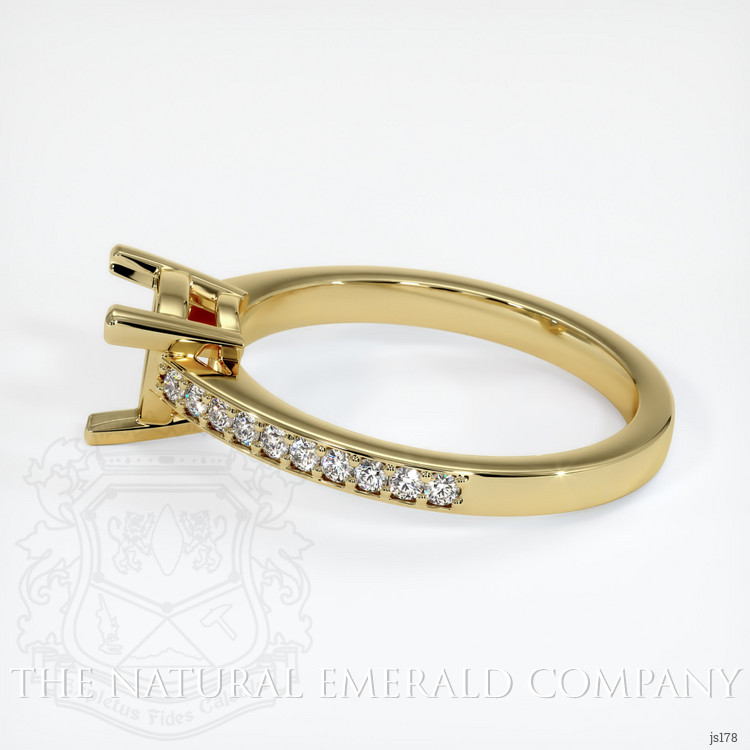 18K Yellow Gold Pave Ring Setting