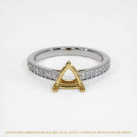 14K Yellow & White Pave Ring Setting Image