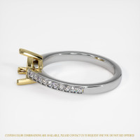 18K Yellow & White Pave Ring Setting Image