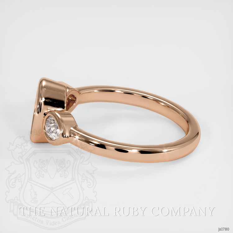14K Rose Gold Three Stone Ring Setting