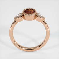 14K Rose Gold Three Stone Ring Setting Image