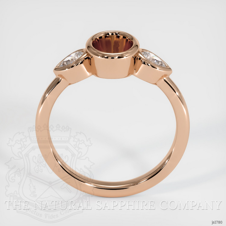 14K Rose Gold Three Stone Ring Setting