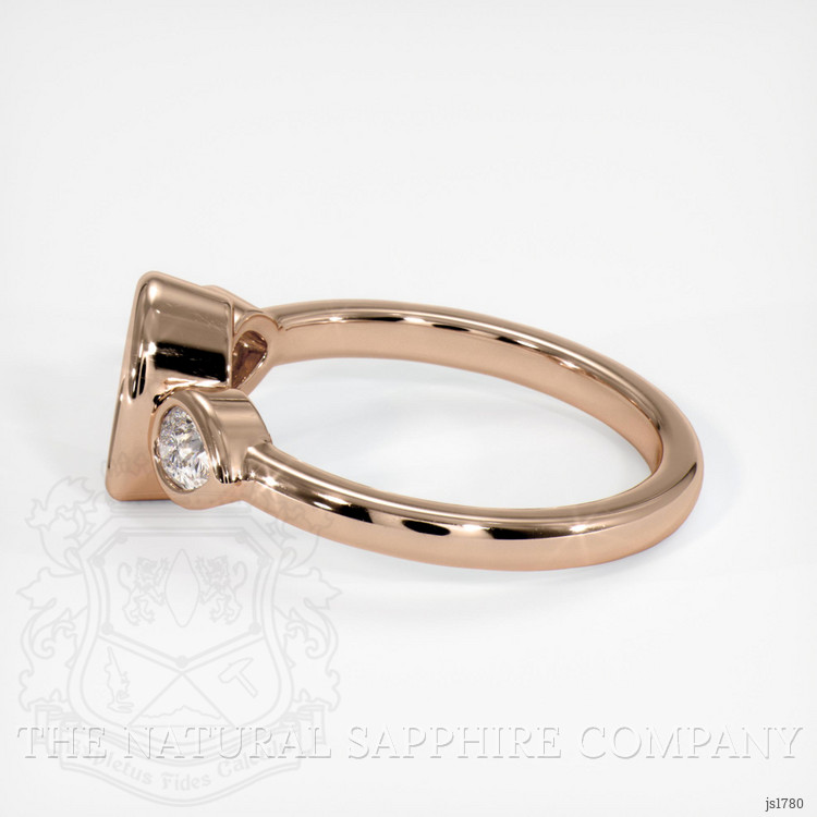 18K Rose Gold Three Stone Ring Setting
