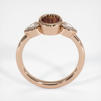 18K Rose Gold Three Stone Ring Setting Image