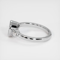 14K White Gold Three Stone Ring Setting Image