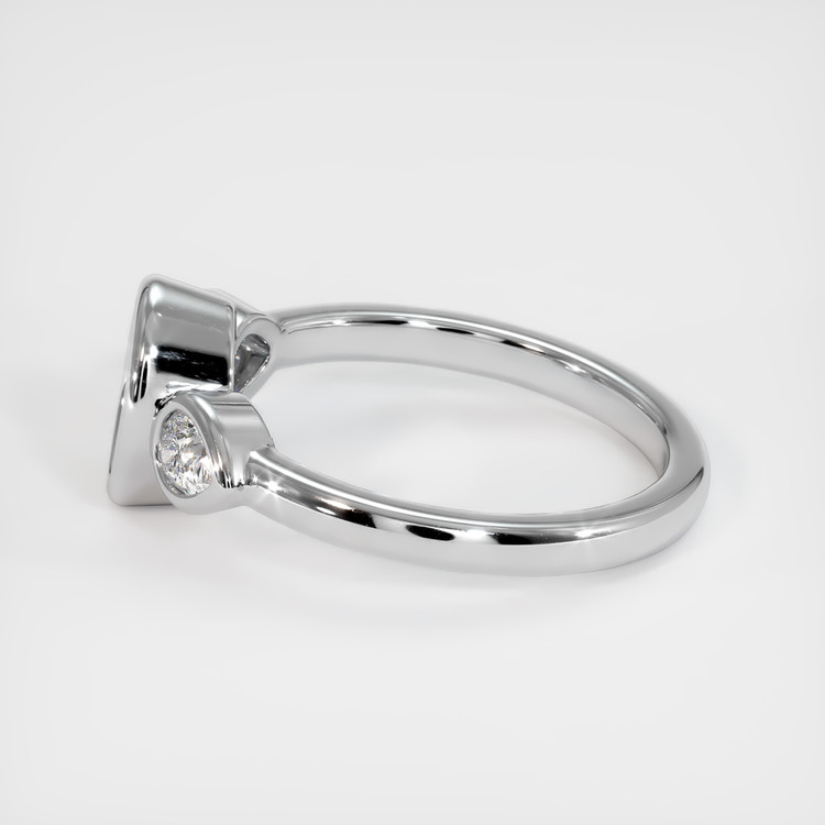 14K White Gold Three Stone Ring Setting
