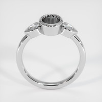 14K White Gold Three Stone Ring Setting Image