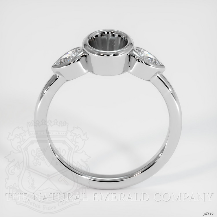 18K White Gold Three Stone Ring Setting