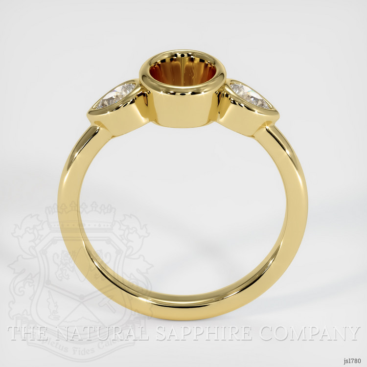 18K Yellow Gold Three Stone Ring Setting