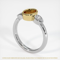 14K Yellow & White Three Stone Ring Setting Video