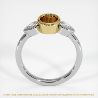18K Yellow & White Three Stone Ring Setting Image