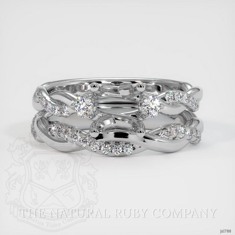 Platinum 950 Three Stone Ring Setting