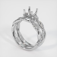 10K White Gold Three Stone Ring Setting Video