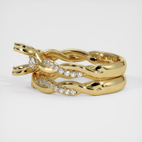 14K Yellow Gold Three Stone Ring Setting Image