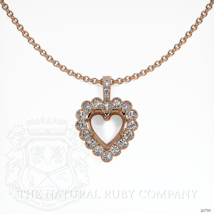 14K Rose Gold Antique Style Pendant Setting