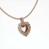 14K Rose Gold Antique Style Pendant Setting Image