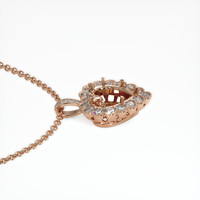 14K Rose Gold Antique Style Pendant Setting Image