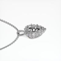 14K White Gold Antique Style Pendant Setting Image
