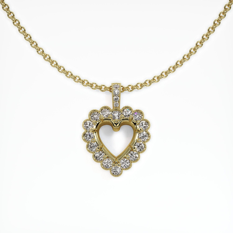 14K Yellow Gold Antique Style Pendant Setting