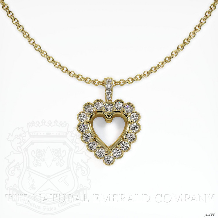 18K Yellow Gold Antique Style Pendant Setting