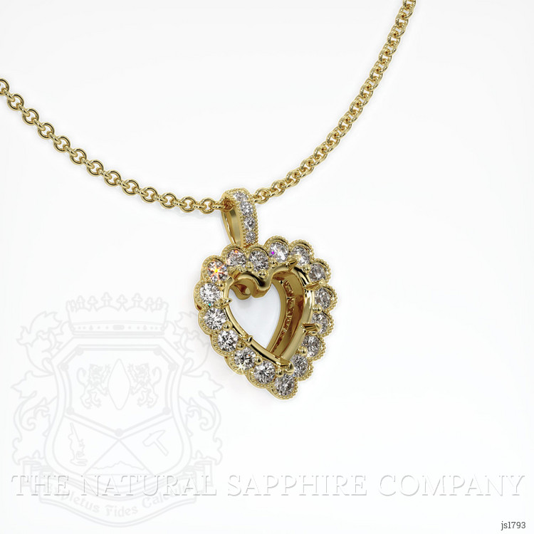 18K Yellow Gold Antique Style Pendant Setting