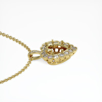 18K Yellow Gold Antique Style Pendant Setting Image