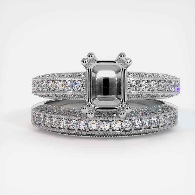 Platinum 950 Pave Ring Setting