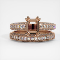 18K Rose Gold Pave Ring Setting Image
