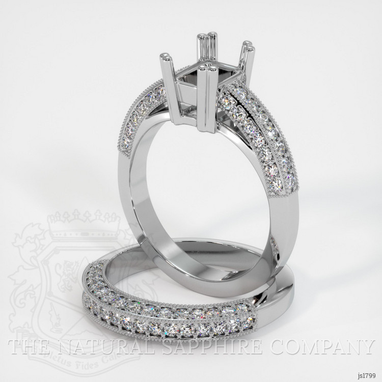 Silver Pave Ring Setting