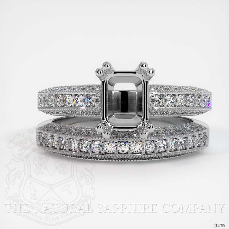 10K White Gold Pave Ring Setting