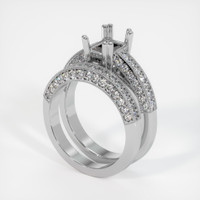 18K White Gold Pave Ring Setting Video