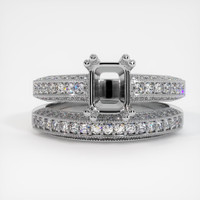 18K White Gold Pave Ring Setting Image