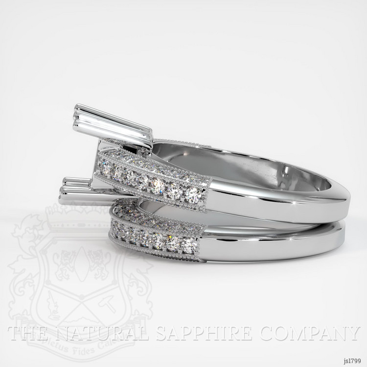18K White Gold Pave Ring Setting