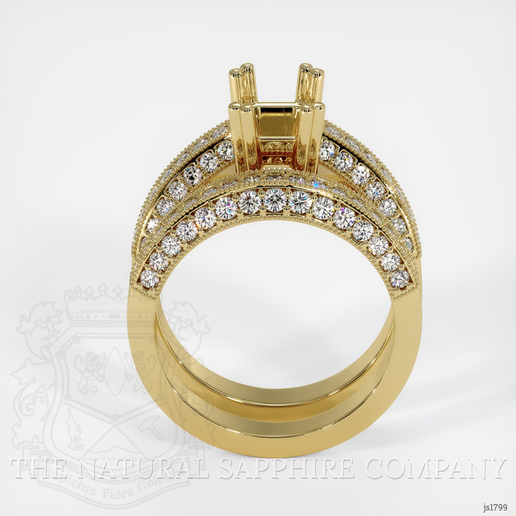 10K Yellow Gold Pave Ring Setting