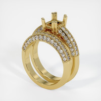 18K Yellow Gold Pave Ring Setting Video