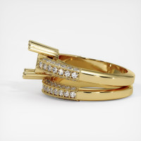 18K Yellow Gold Pave Ring Setting Image
