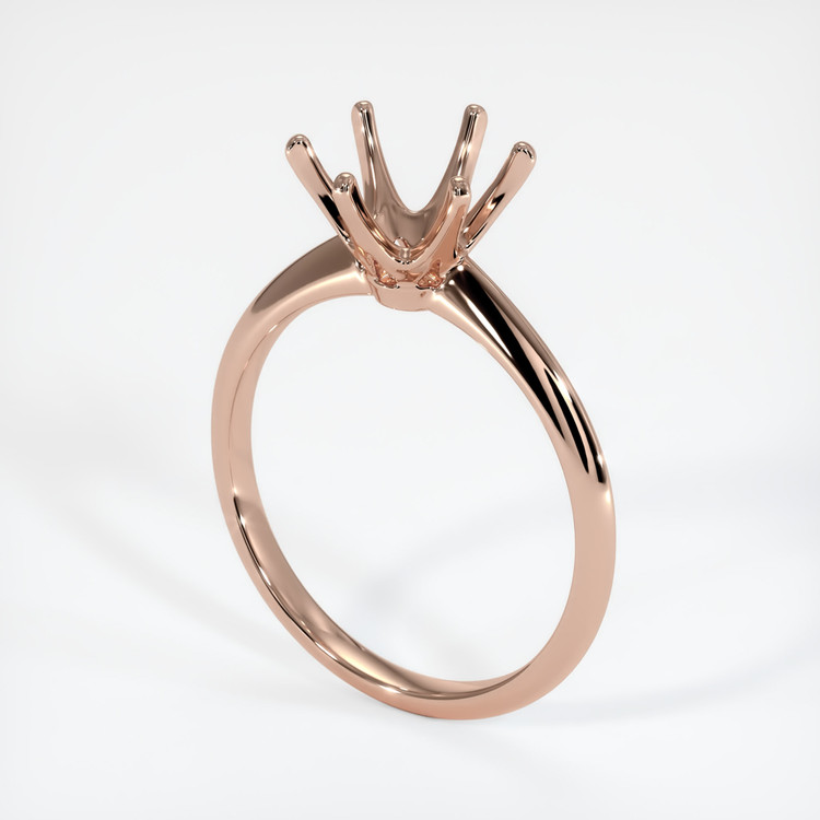 14K Rose Gold Solitaire Ring Setting