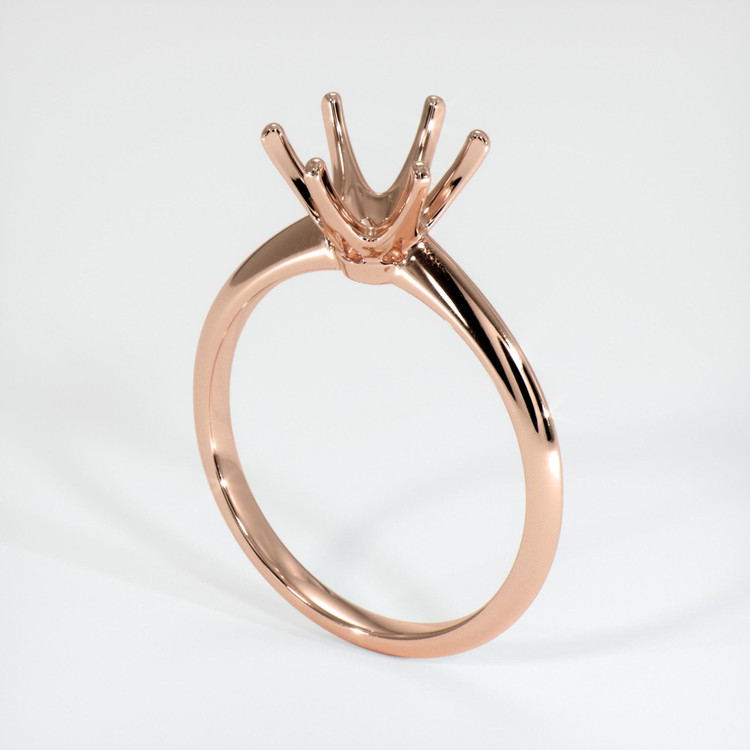 14K Rose Gold Solitaire Ring Setting