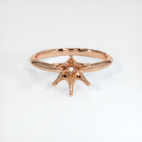 14K Rose Gold Solitaire Ring Setting Image