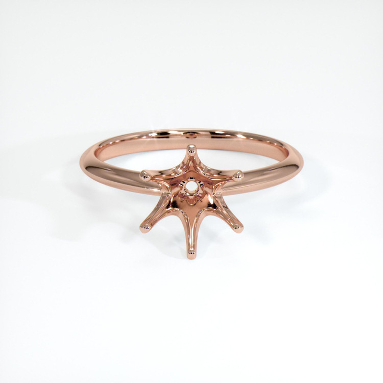 14K Rose Gold Solitaire Ring Setting