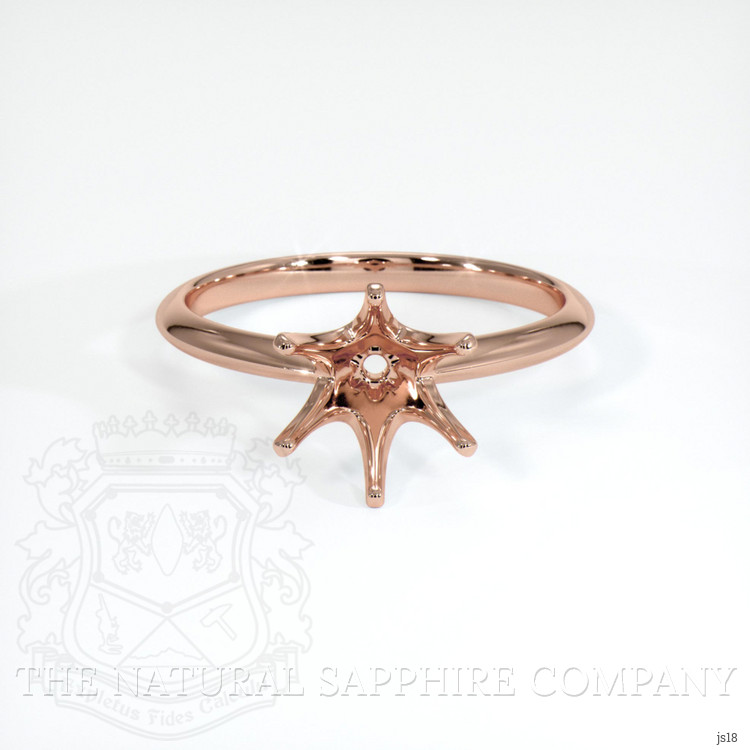 14K Rose Gold Solitaire Ring Setting